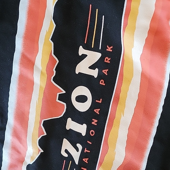 NWT Zion National Park Cotton Canvas Bag Library Book Tote Nature Preservation - Picture 4 of 8